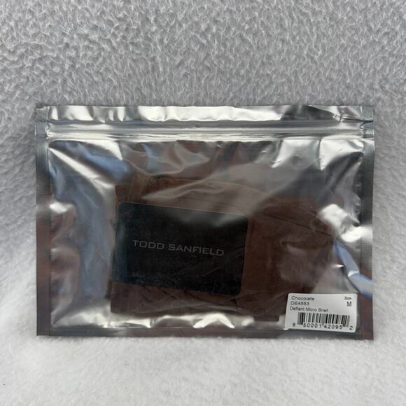 Todd Sanfield Brief Men's Medium Brown Chocolate Defiant Micro Solid NEW - Picture 3 of 6